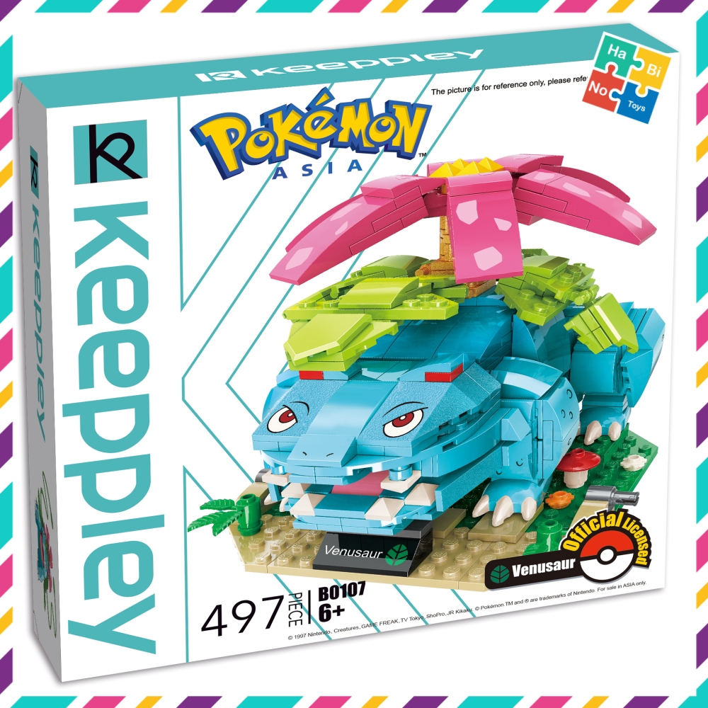 Đồ Chơi Keeppley Lắp Ráp Pokemon Venusaur Hệ Cỏ 497 Chi Tiết B0107 Cho Trẻ Từ 6 Tuổi