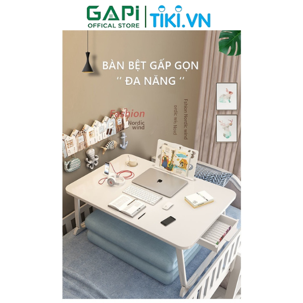 Bàn học ngồi bệt, bàn làm việc đa năng gấp gọn dễ dàng di chuyển thương hiệu GAPI - GN64