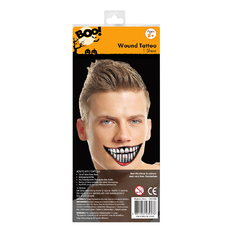 Hình Vẽ Khoáng Miệng Lớn Nhiều Loại Halloween Uncle Bills UH01026