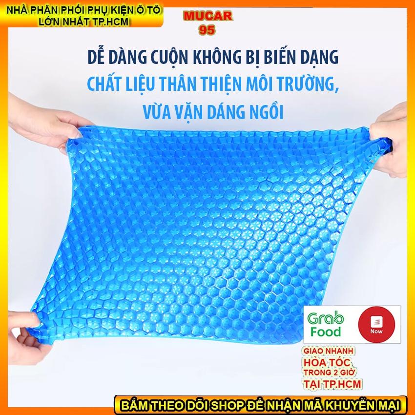 Đệm Ngồi Gel lưới 3D Thoáng Khí Tuần Hoàn Máu, Tiện Lợi ,Chống Đau Mỏi Lưng Ê Mông Khi Ngồi Lâu, Đệm Gel Silicon 2 Lớp