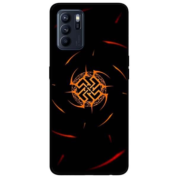 Ốp lưng dành cho Oppo Reno 6 - Reno 6 Z mẫu Năng Lượng Đỏ Đen