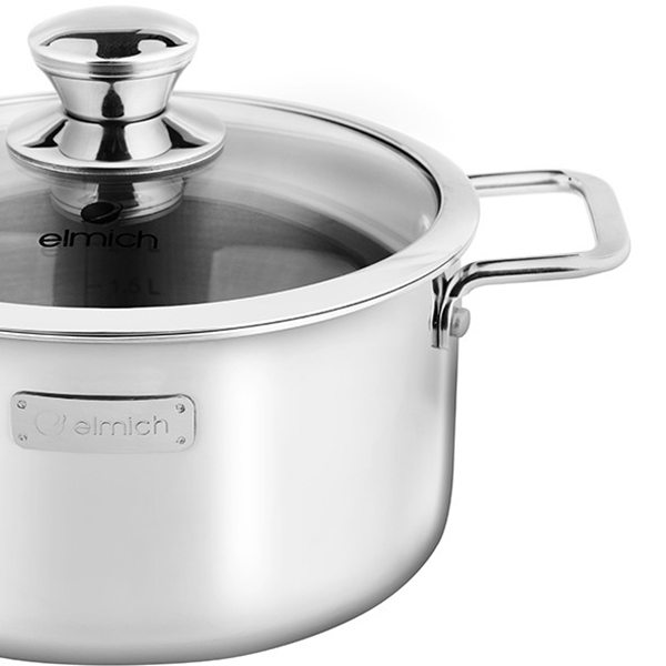 Bộ Nồi Inox 3 Lớp Đáy Liền Elmich Trimax Classic 2106OL Size 18,20,24cm