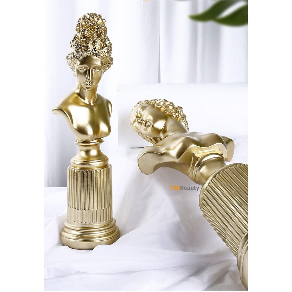 ️Tượng trang trí Nữ thần Hy Lạp Venus phong cách Vintage màu Gold