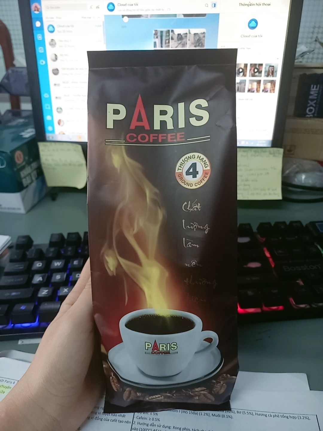 Cà phê bột pha phin - Paris coffee No.4 - Đắng dịu, thơm, béo, pha cà phê sữa ngon (500g)