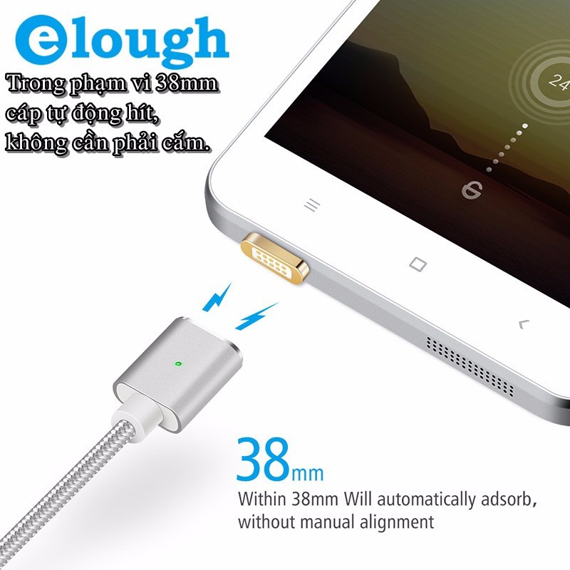 Cáp Sạc Từ Android Elough Hít Nam Châm