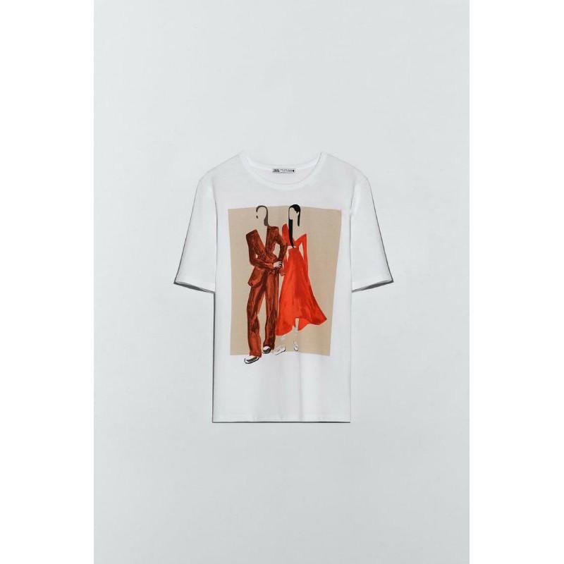 Siêu sang chảnh - Áo thun cô gái mang vest đỏ đầm đỏ - Hàng cao cấp - Trắng,S dưới 55kg