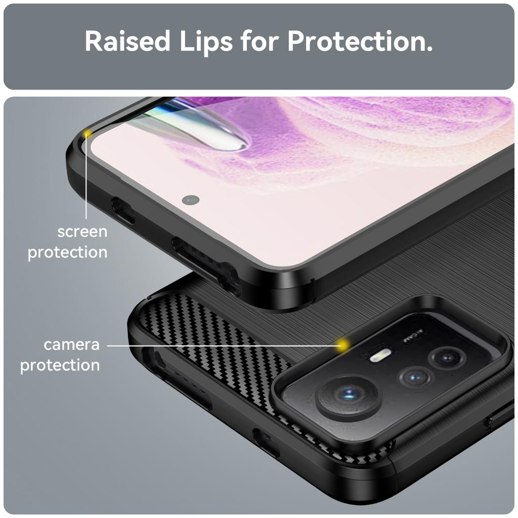 Ốp lưng Xiaomi Redmi Note 12s, Ốp silicone mềm Carbone phay xước chống sốc chống vân tay cho Redmi Note 12s