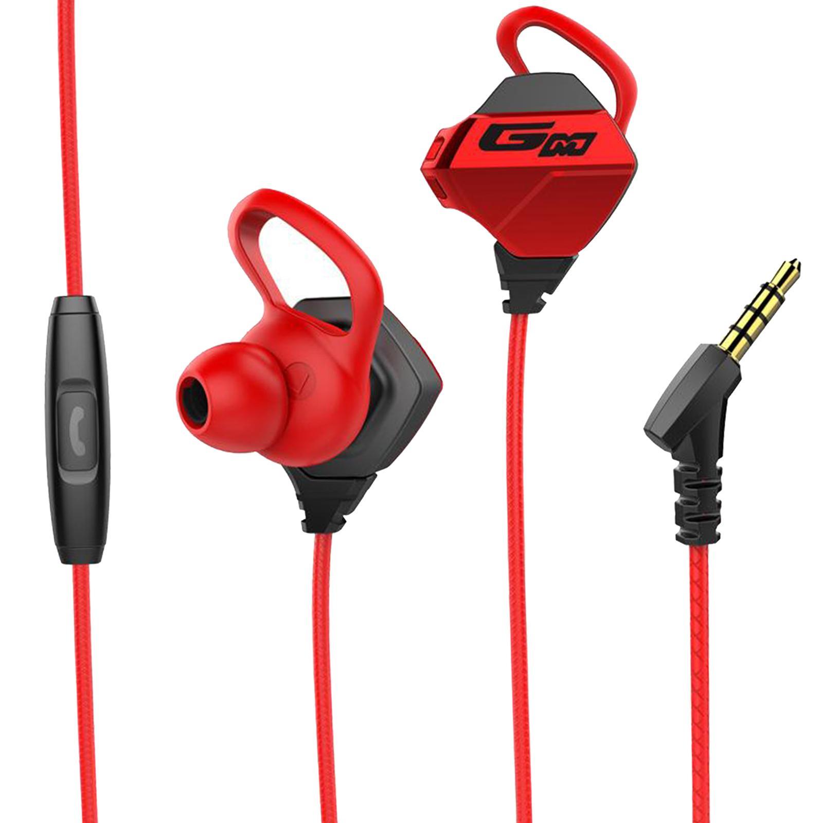 Gaming Earphones & Microphone In Ear Headphones 3.5mm Gold Plated Jack