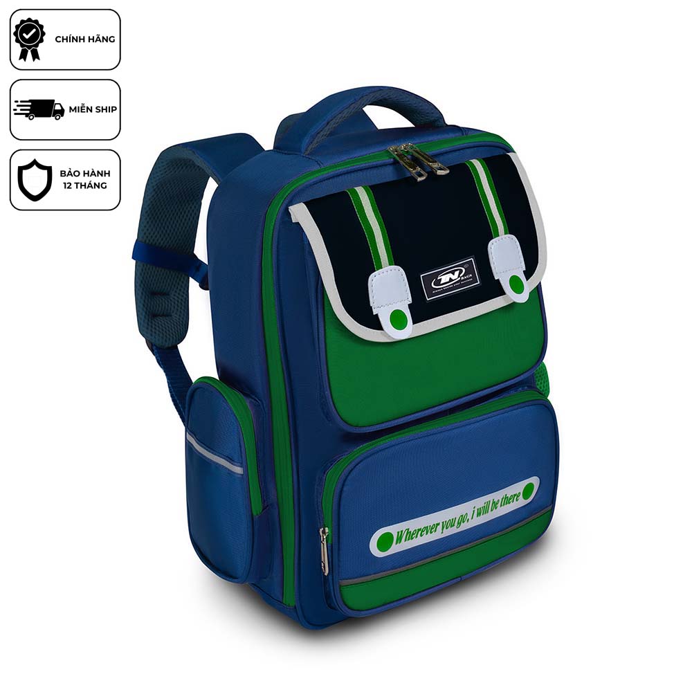 Balo học sinh cao cấp chống nước TNBags Smart Green TN.B 3111 balo đi học đi chơi tiện dụng cho bé thiết kế hiện đại êm ái bền đẹp!