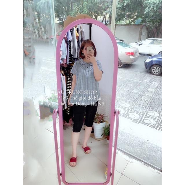 Sơ mi bầu kẻ