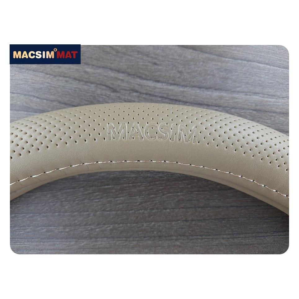 Bọc vô lăng cao cấp Macsim mã L616 mới chất liệu da thật - Khâu tay 100% size M màu đen, mầu be, mầu nâu