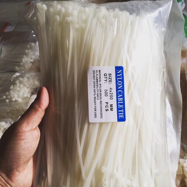 Dây Thít loại 4x200mm, Dây Rút, Lạt Nhựa gói 250g