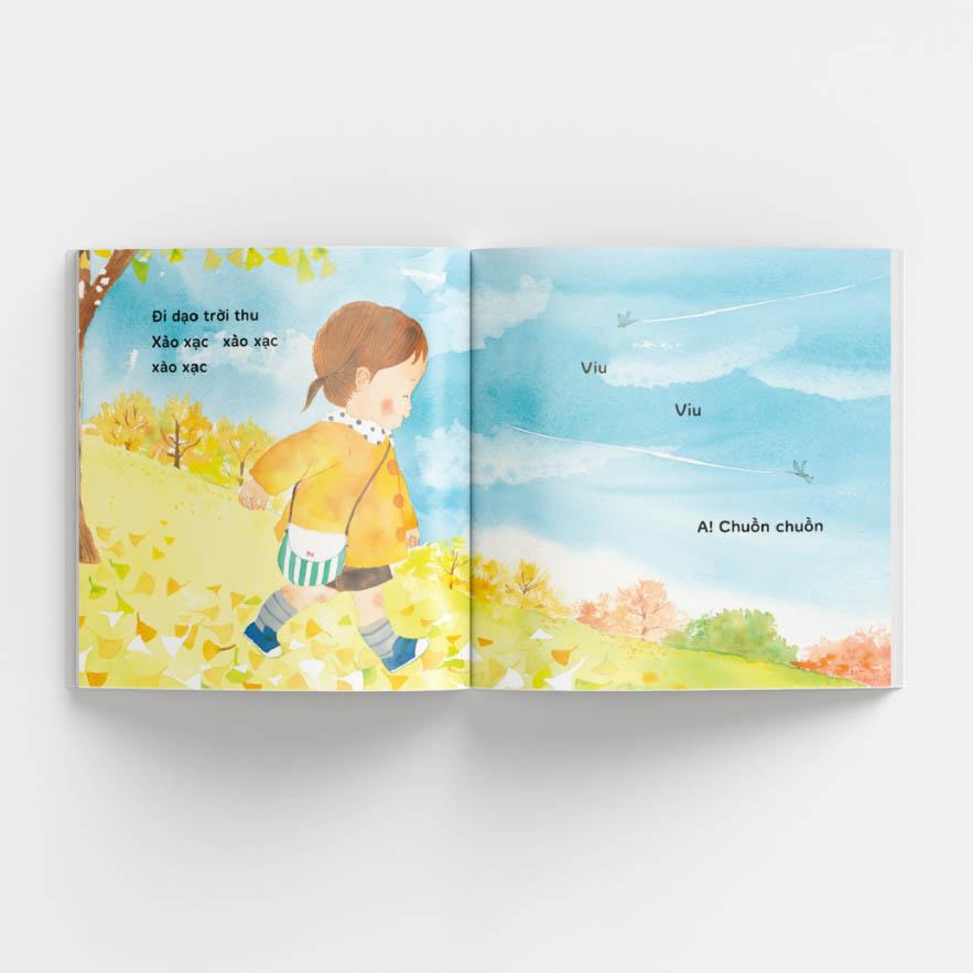 Truyện Tranh Ehon Nhật Bản - Đi Dạo Trên Lá Vàng Mùa Thu