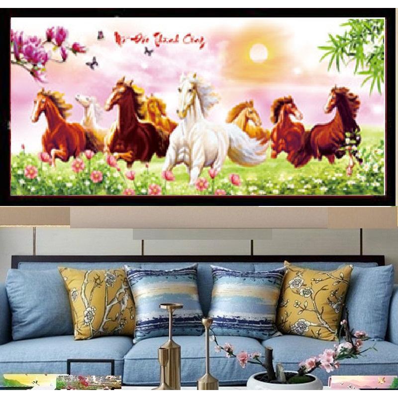 Tranh đính đá mẫu mới Mã Đáo Thành Công-KT: 160x80