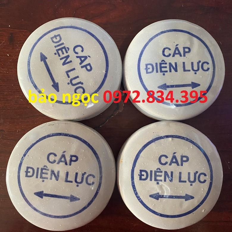 mốc sứ báo cáp,mốc sứ cảnh báo cáp điện lực,mốc sứ cáp điện ngầm