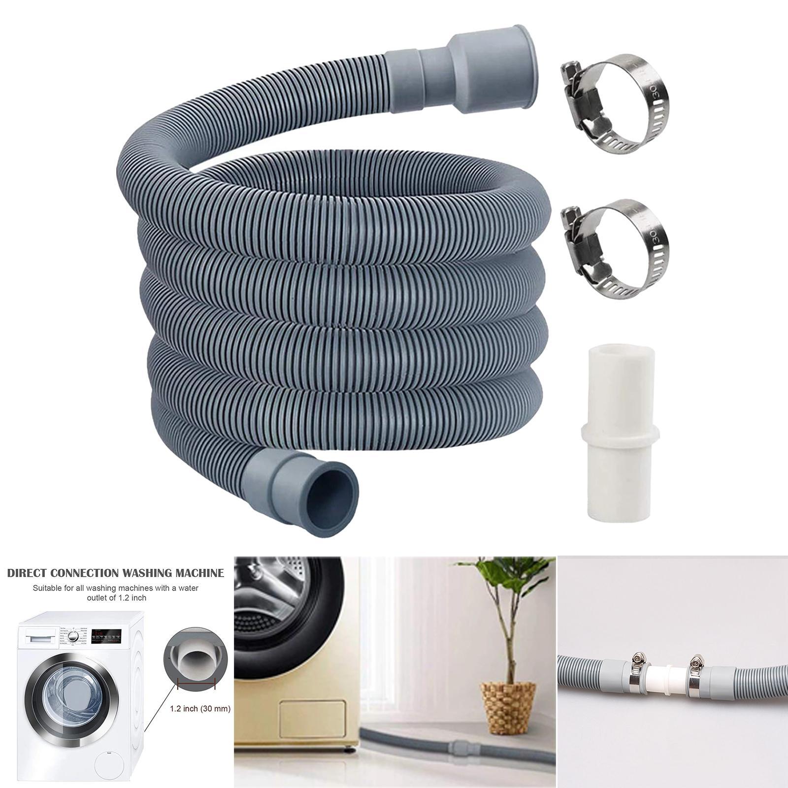 Washing Machine Drain Hose Kit 2M Accessory Easily Install Flexible Replaces