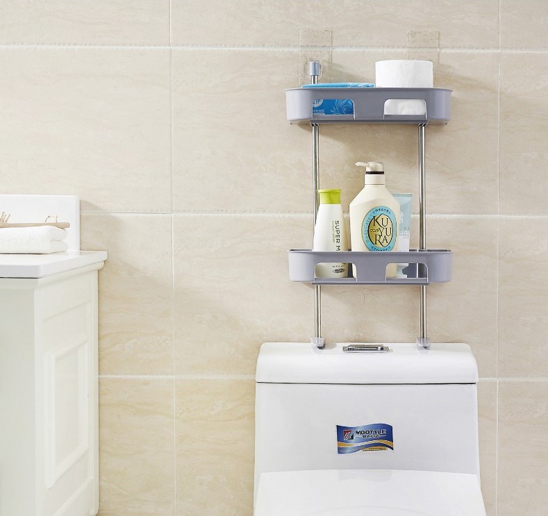 Giá vệ sinh 2 tầng - Kệ để đồ vệ sinh sau bồn cầu toilet