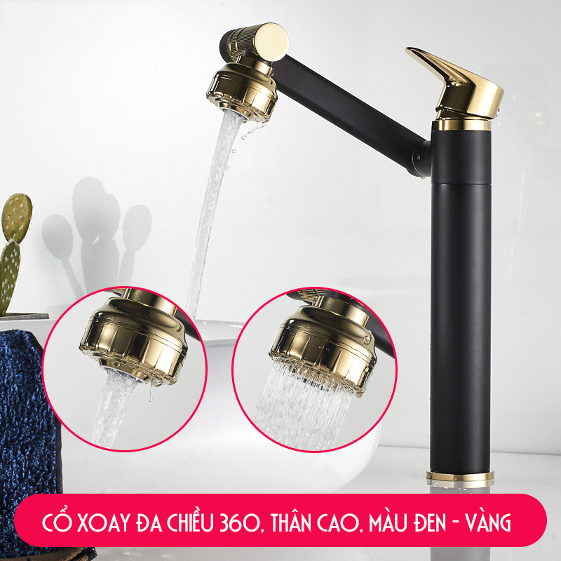 VÒI CHẬU RỬA MẶT LAVABO XOAY ĐA CHIỀU 360 ĐỘ SIÊU TIỆN DỤNG – XUẤT XỨ: Ý