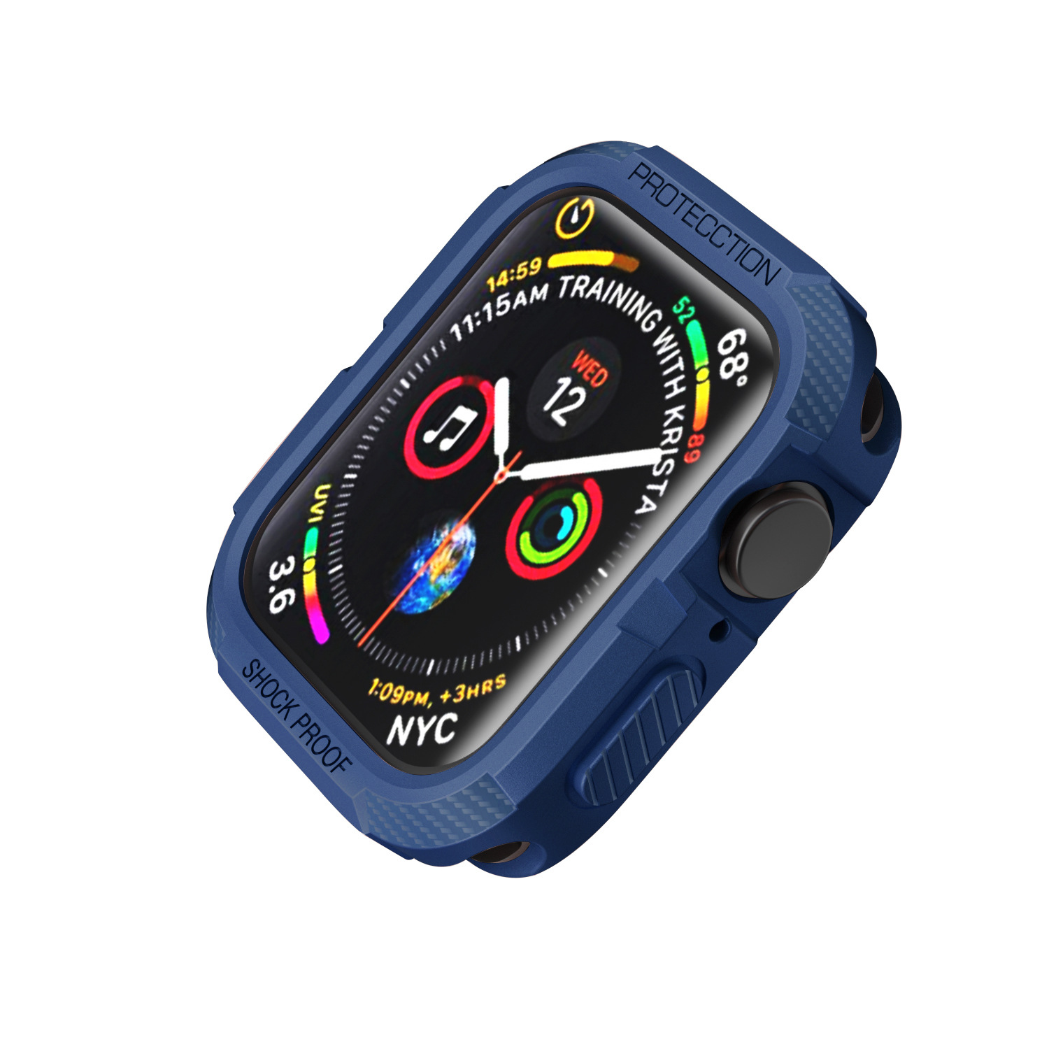 Ốp Case Chống Shock Chống Va Đập Carbon cho Apple Watch Series 4/5/6/SE/7/8/9 Size 40/41/44/45mm