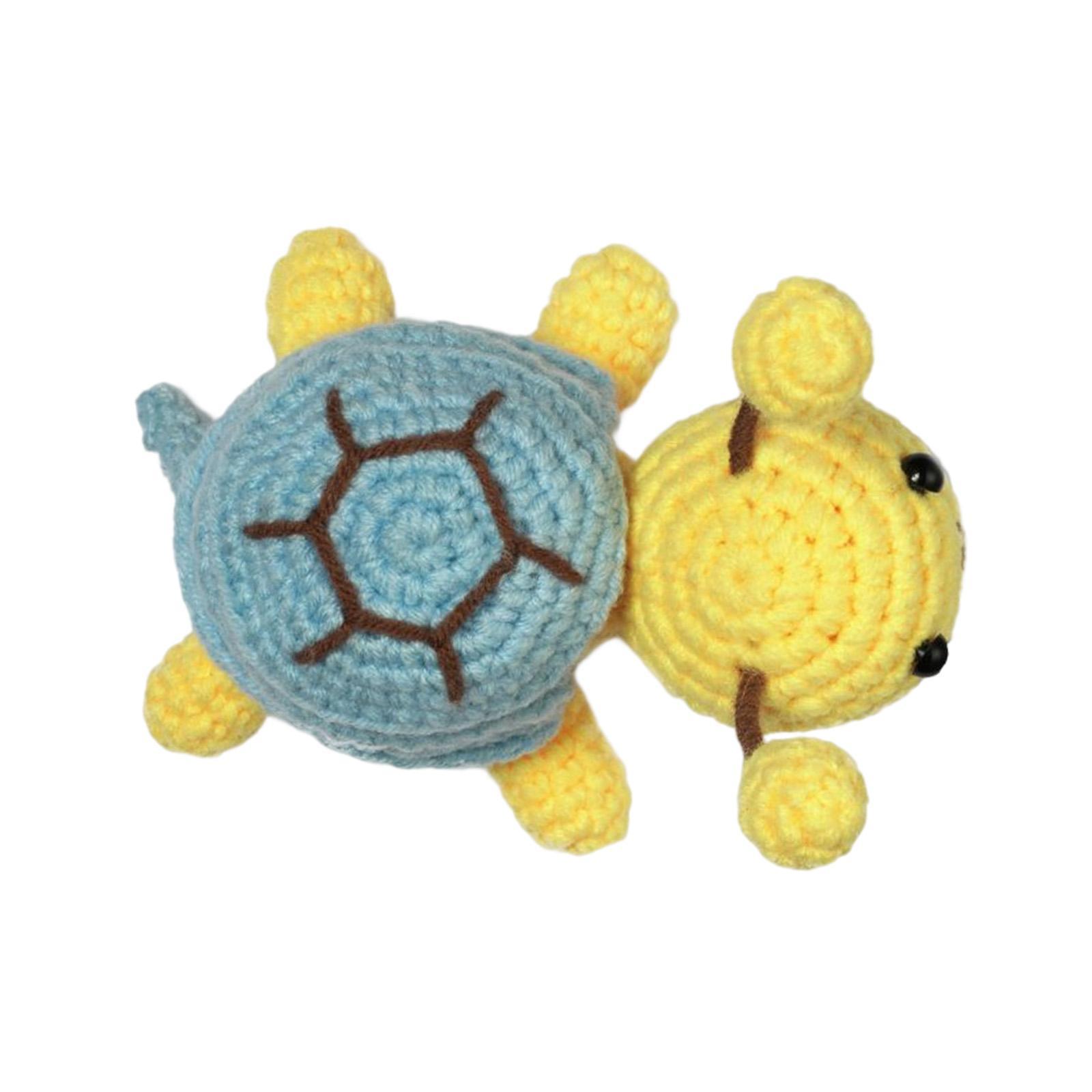 Handmade Animal Doll Crochet Kit Turtle Sewing to Use Starter Needlework Classic Birthday Gift Crochet Kit Knitting Kit Adults