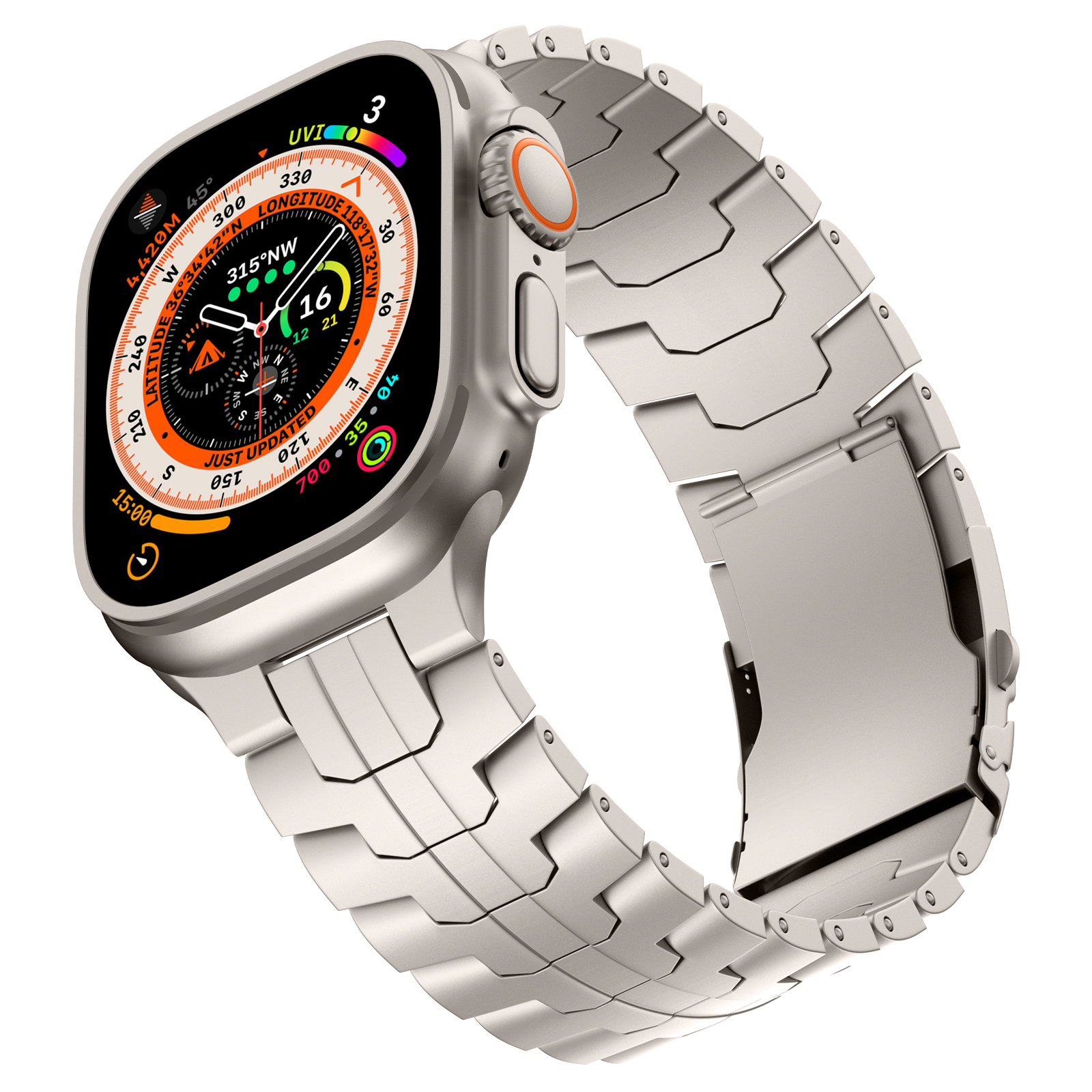 Dây Hợp Kim Titanium cho Apple Watch Series 4/5/6/7/8/9/SE2/10 & Apple Watch Ultra 1/2 Size 44/45/46/49mm - Hàng Chính Hãng