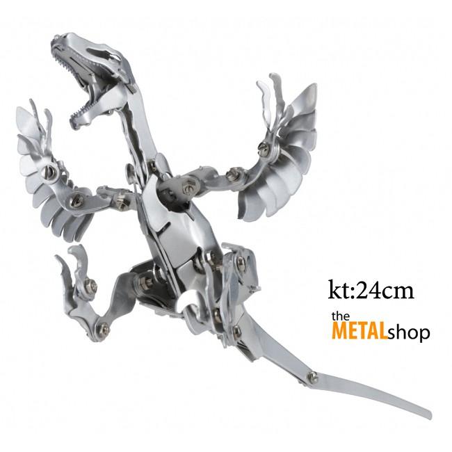 Mô Hình Lắp ghép 3d Kim Loại Khủng Long Utahraptor thép uốn vít