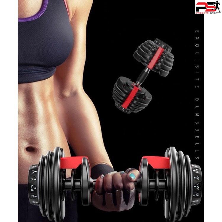 Tạ tay,tạ đơn Dumbell 24kg-48kg điều chỉnh khóa số tự động,đa năng Cao Cấp (có khay đựng)