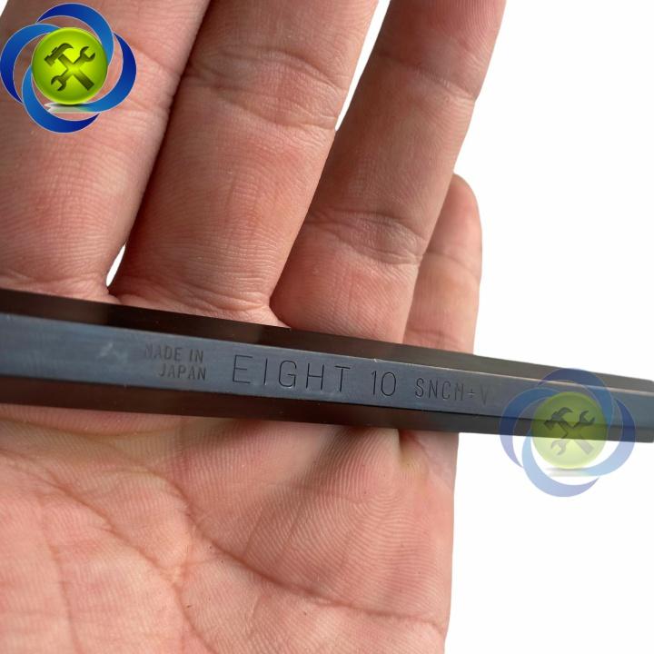 Lục giác chữ L 10mm JAPAN Eight 008-10 loại 2 đầu bằng kích thước 10mm x 40mm x 172mm