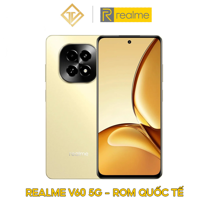 Điện thoại Realme V60S (6GB/128GB) 5G , Chíp Dimensity 6300, Rom tiếng việt - Hàng nhập khẩu