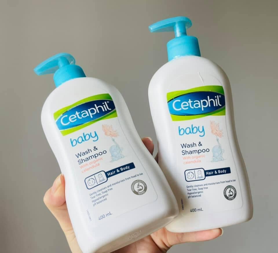 Cetaphil tắm gội hữu cơ Organic - Cetaphil Baby Wash & Shampoo with Organic Calendula 399ml