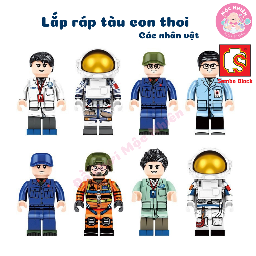 Đồ chơi lắp ráp xếp hình tàu con thoi Space Shuttle 8 trong 1 SEMBO BLOCK 203311 - 203318 (836 mảnh ghép)