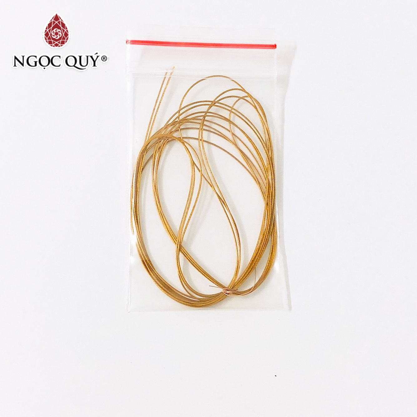 Bó 2M Dây Cước Kim Loại Bọc Nhựa 0.5Mm Xỏ Vòng Có Khoá - Cam