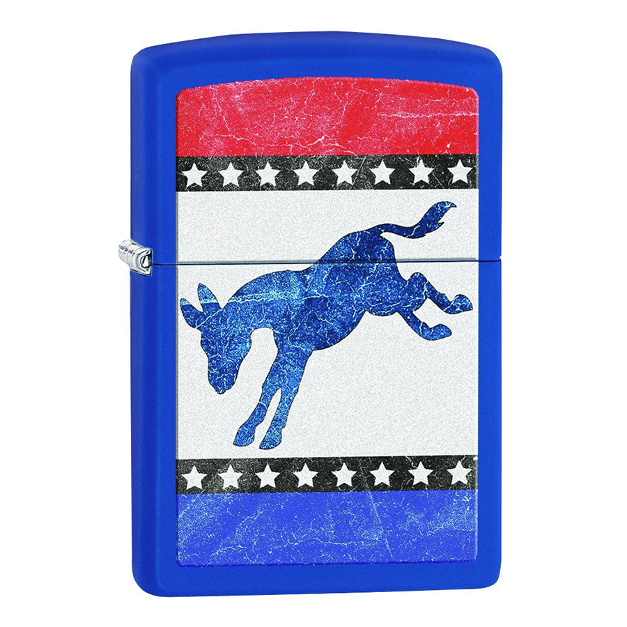 Bật Lửa Zippo 29166 - Democrat Party Elephant Royal Blue Matte