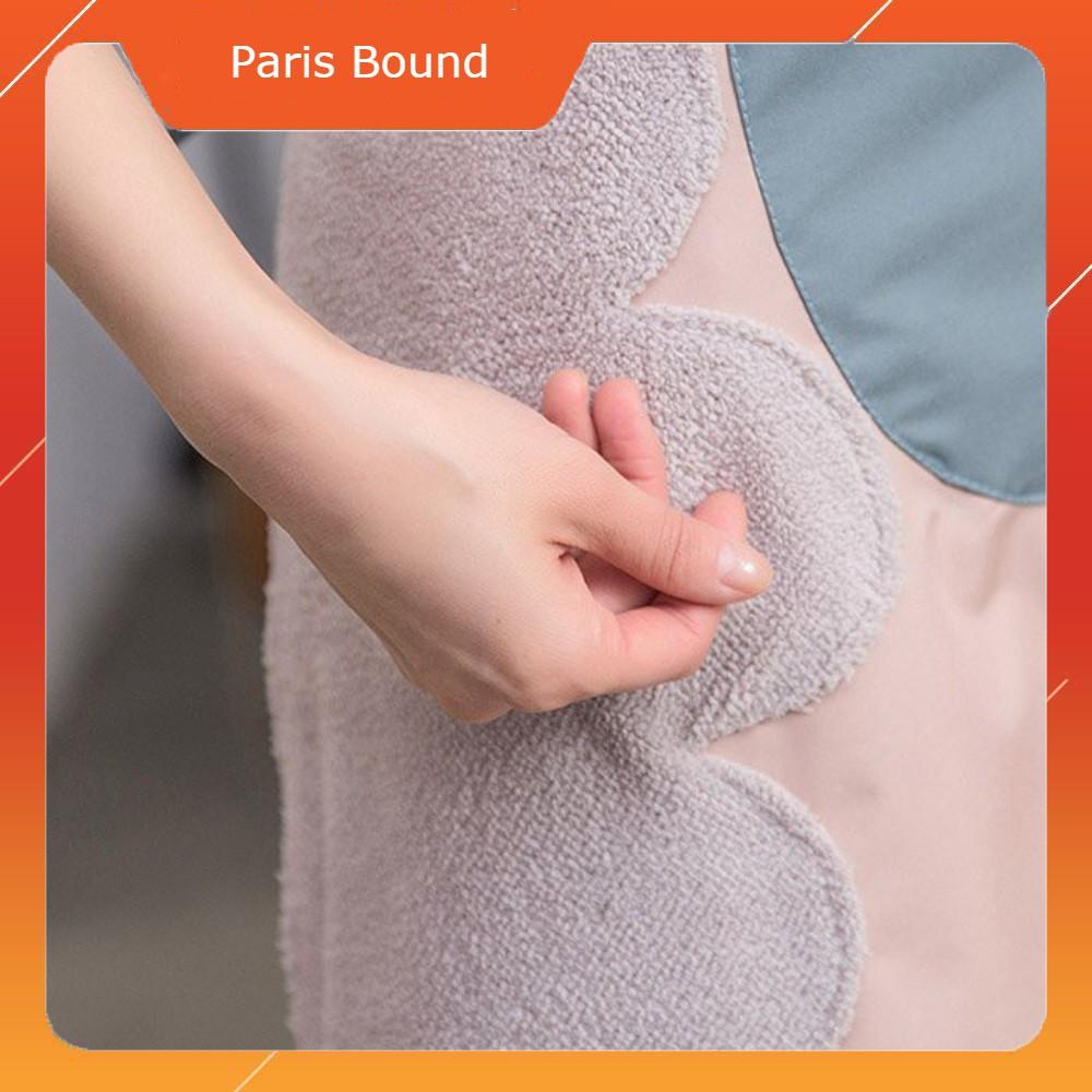 Tạp Dề Nấu Ăn Làm Nail Làm Pha Chế Đồ Uống Chất Liệu Vải Chống Thấm Nước Hình Hoa Cúc Có Túi Đựng - ParisBound