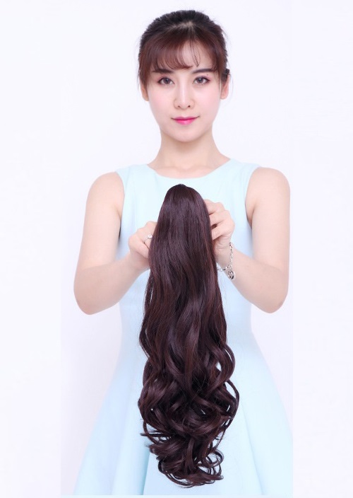 Tóc giả kẹp ngoạm xoăn dài N158 FREESHIP ngoạm tóc giả, tóc giả ngoạm xoăn, quặm tóc giả nữ