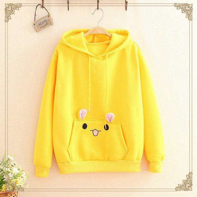 Áo hoodies form to y hình có mũ