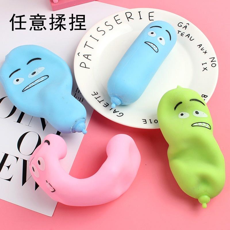 GUDETAMA SQUIShY Hình Cái Xúc Xích Màu Mè Mềm Mịn Biểu Cảm Có Thể Kéo Dài cực đáng yêu