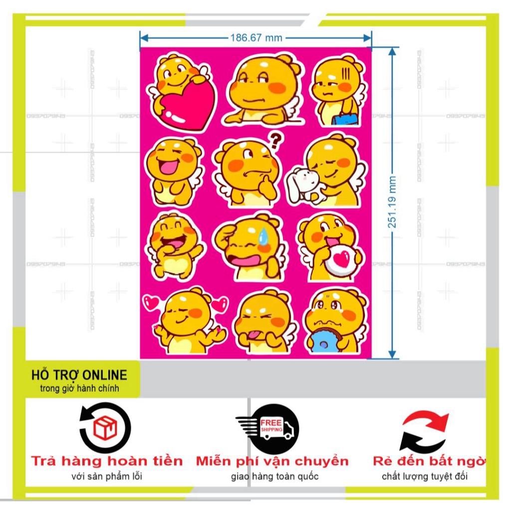 LOGO STICKER DÁN XE MÁY KHỦNG LONG CUTE DỄ THƯƠNG - BI DECAL