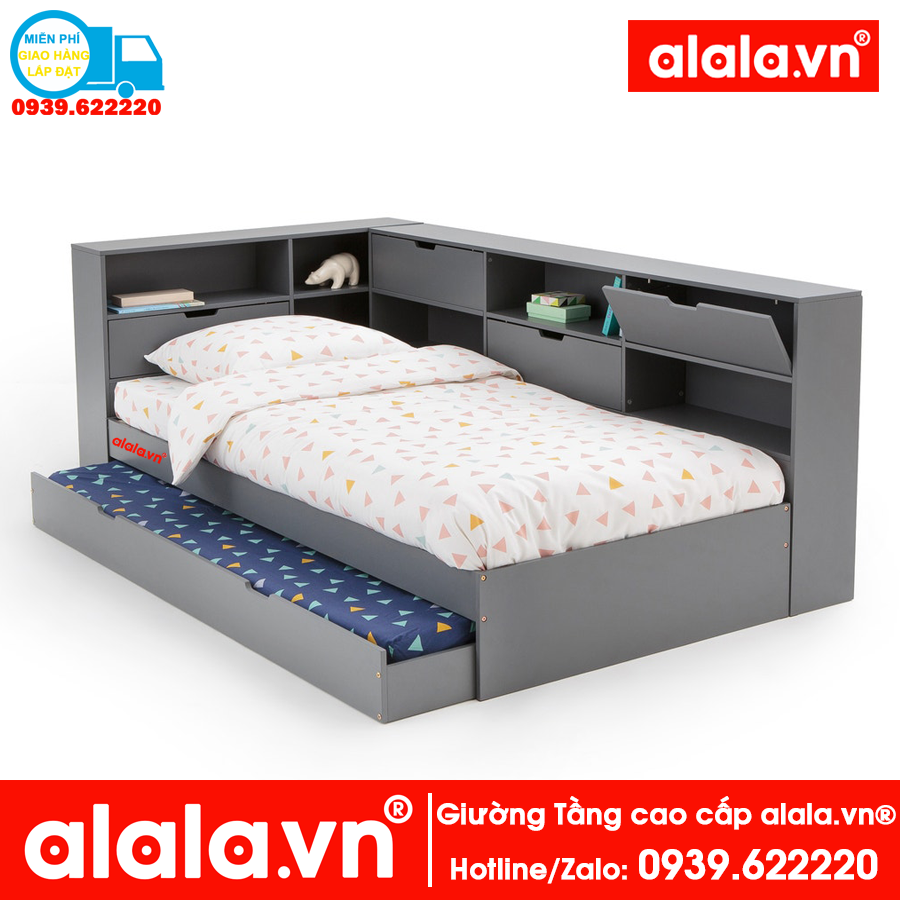 Giường tầng ALALA109 cao cấp - Thương hiệu alala.vn ( trên 1m6, dưới 1m2)