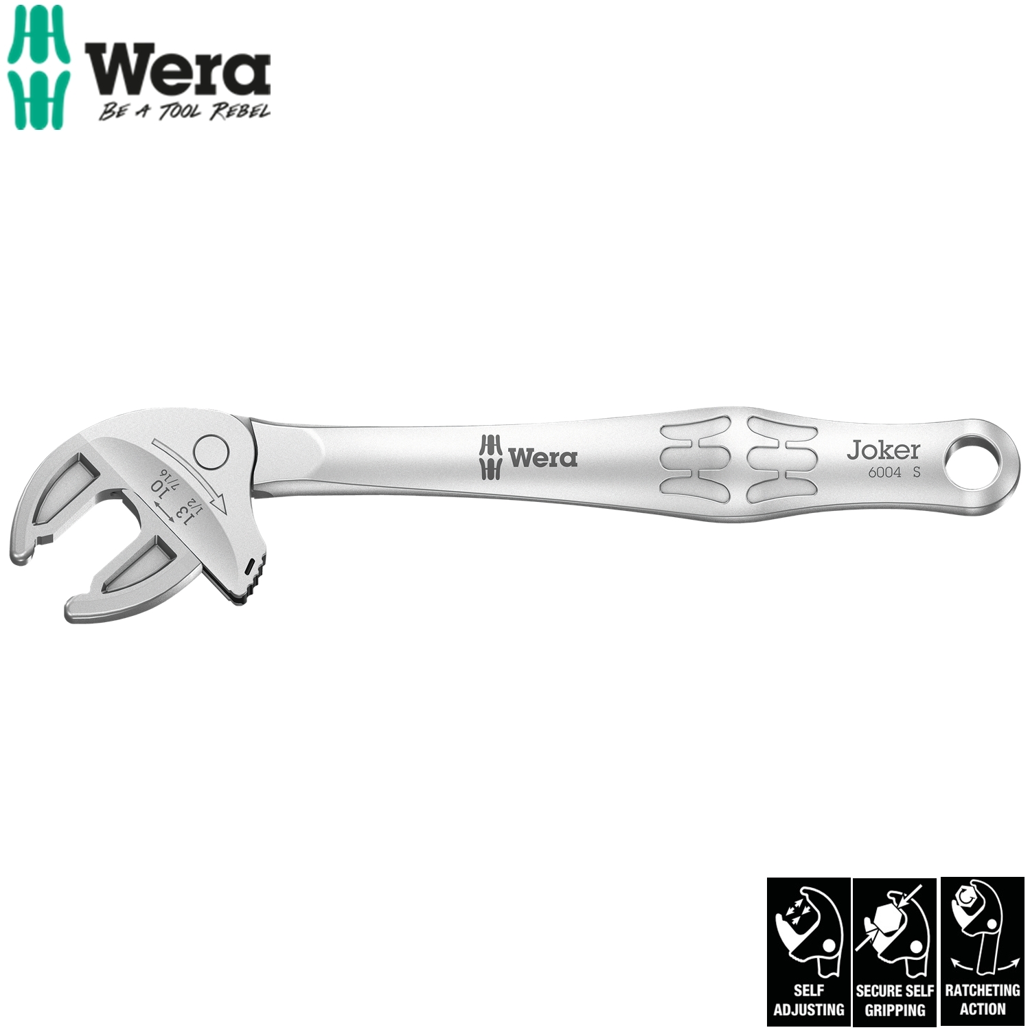 Cờ lê tự điều chỉnh size 10 - 13 (hệ mét) hay 7/16&quot; - 1/2&quot; (hệ inch) 6004 Joker S self-setting spanner Wera 05020100001