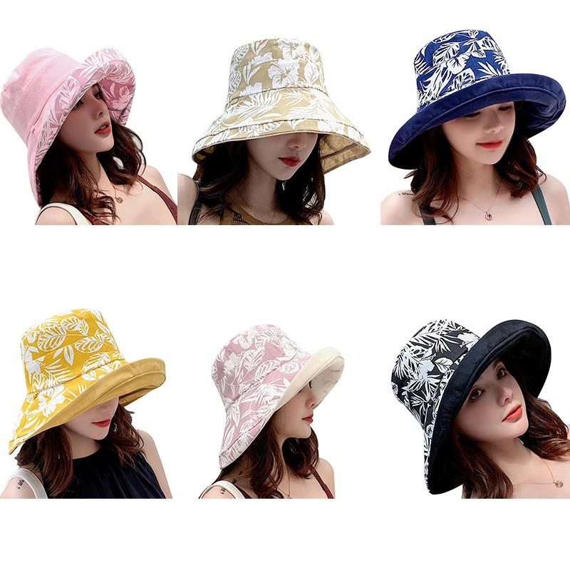 Mũ rộng vành 2 mặt chống nắng dễ dàng gấp mở cho phái nữ