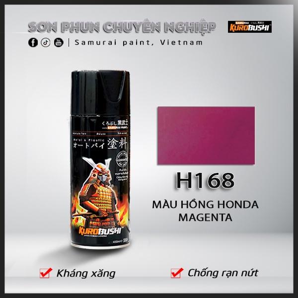 COMBO Sơn Samurai màu hồng magenta H168 gồm 5 chai đủ quy trình (Lót - Nền 124 – Màu 1701 - Màu H168- Bóng