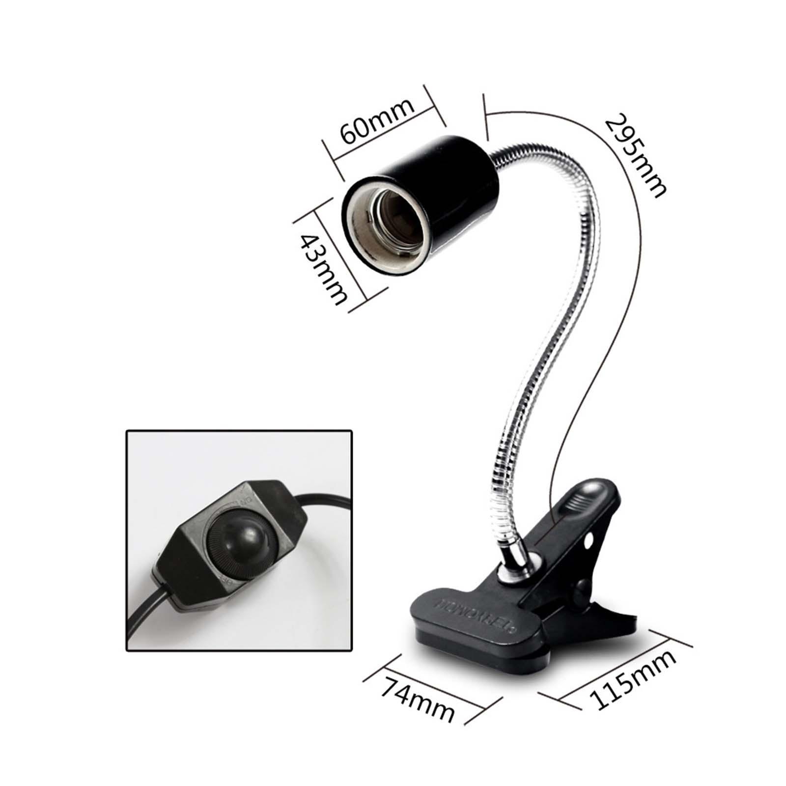 Pet Reptile Lamp Holder Light Clip Adjustable Clamp Spotlight for Lizards