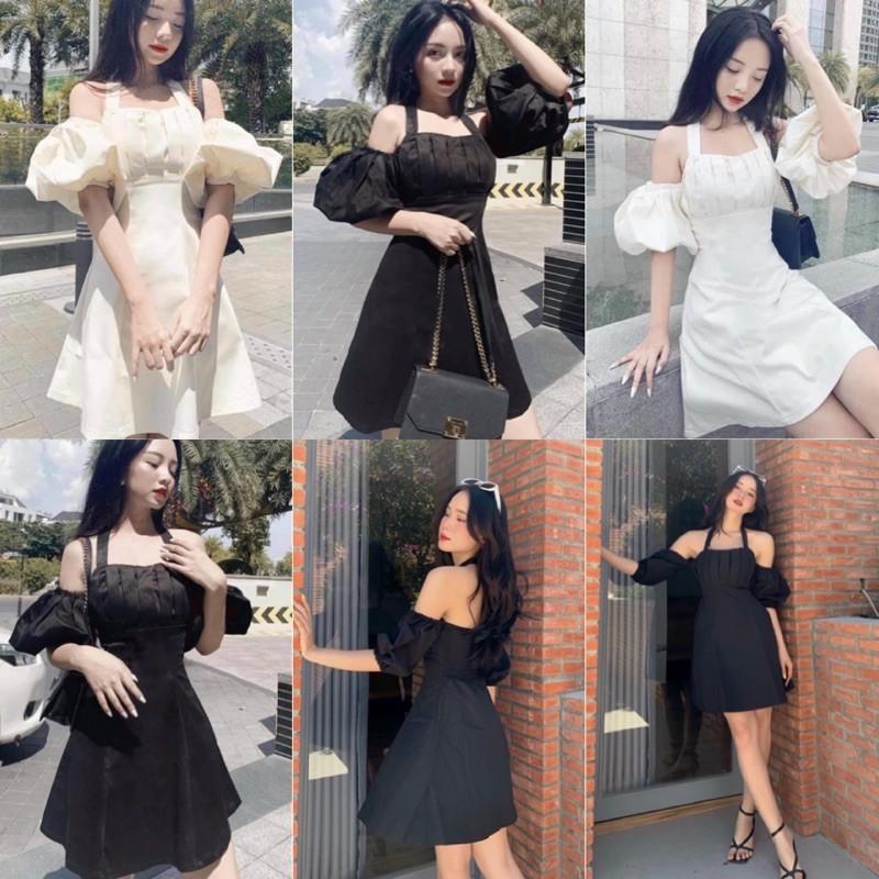 Đầm Xinh ĐIDII DRESS form tôn dáng chất vải dày dặn thiết kế phần ngực xếp tinh tế mặc được 2 kiểu