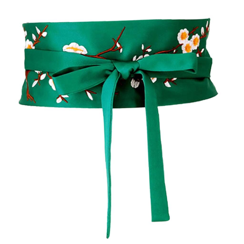 Vintage Style Embroidered Waistband Obi Belt Corset Belt For Dress