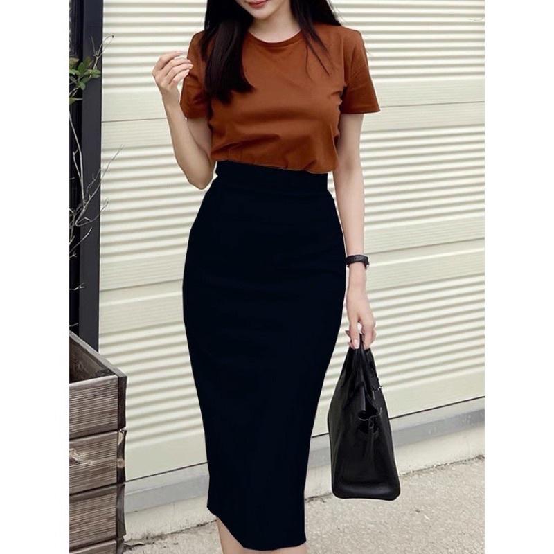 Chân váy bút chì dáng dài, chân váy công sở cao cấp