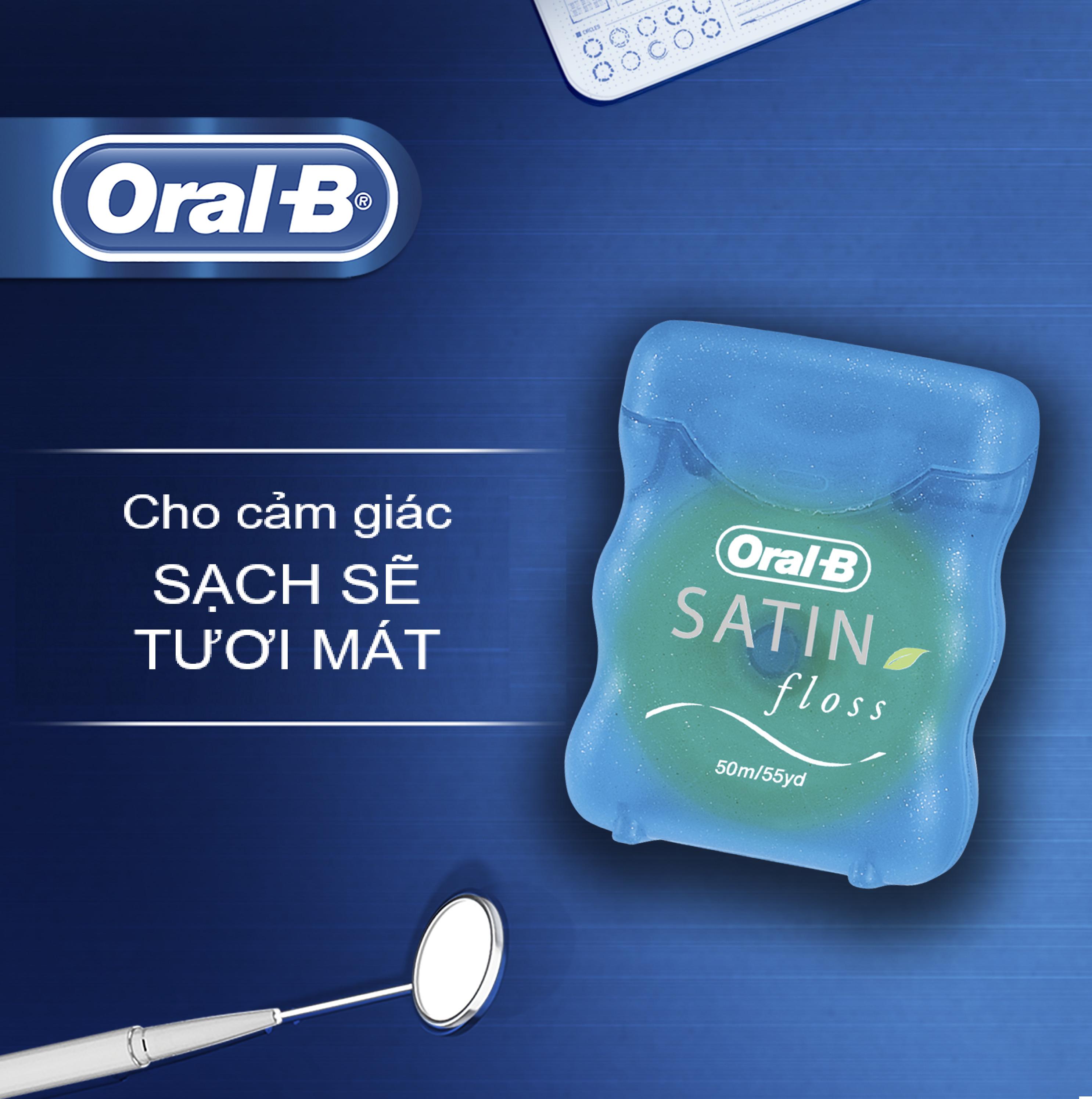 Chỉ Nha Khoa ORAL-B Floss Satin Gentle For Gum 50m