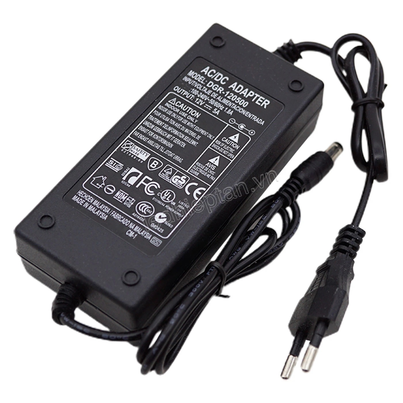 Nguồn adapter 12v-5a, 10A cho camera, đầu ghi hình và đèn led.
