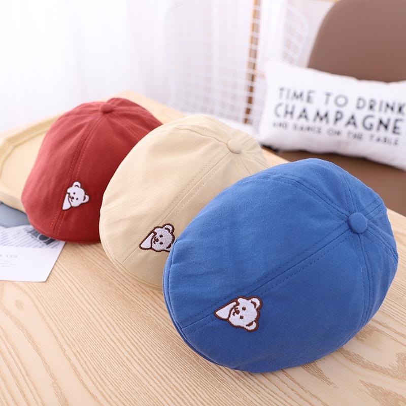 Mũ BERET phiên bản Hàn Quốc, 100% Cotton, thời trang, dễ thương cho bé cho bé từ 1-4 tuổi