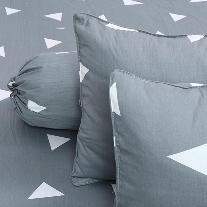 Bộ ga coton  100% tl tam giác xám
